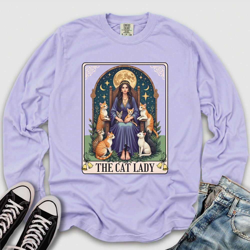 Ginger Cat Lady Tarot Long Sleeve Tee
