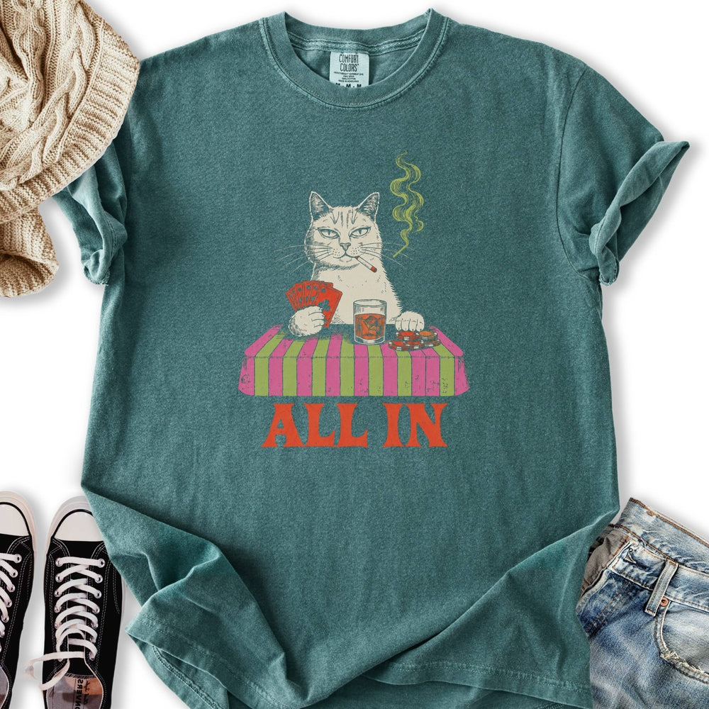 Vintage Poker Cat Relaxed Tee