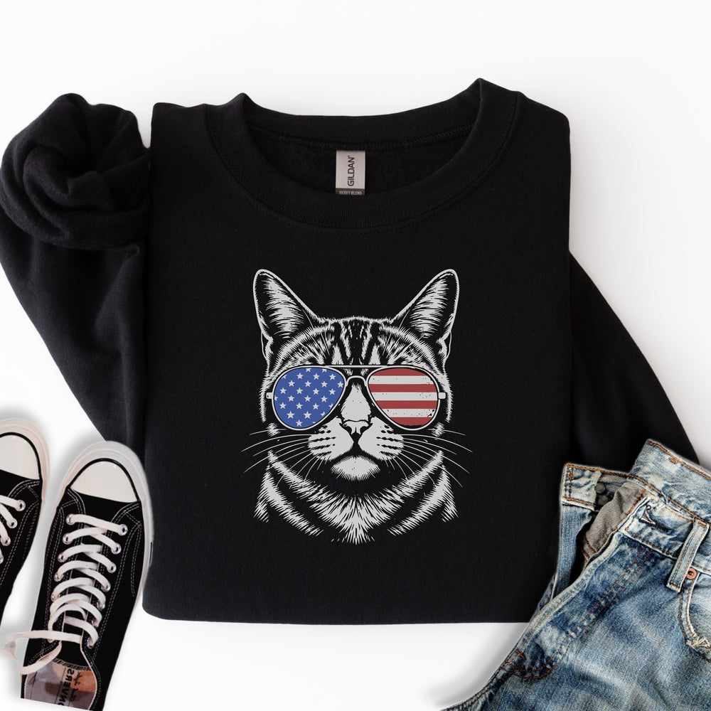 USA Aviator Cat Sweatshirt