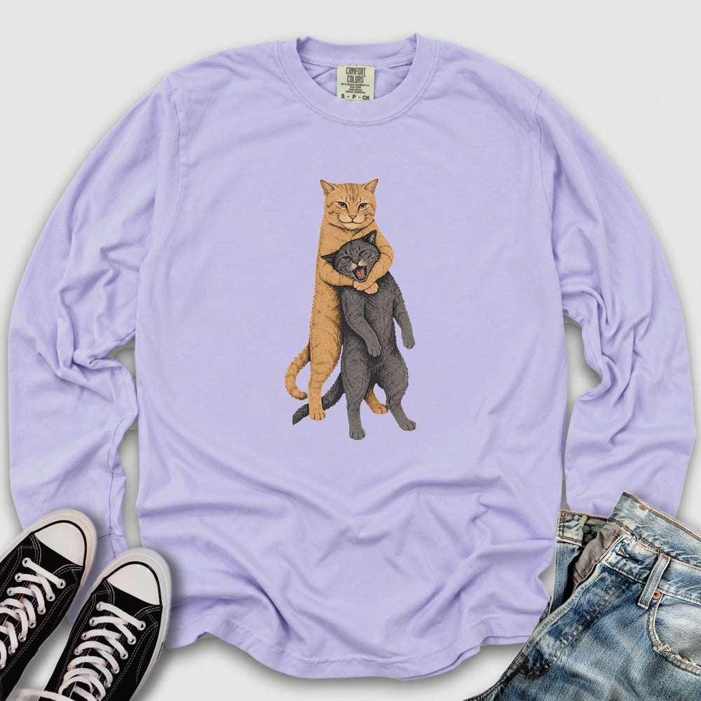 Cat Headlock Long Sleeve Tee