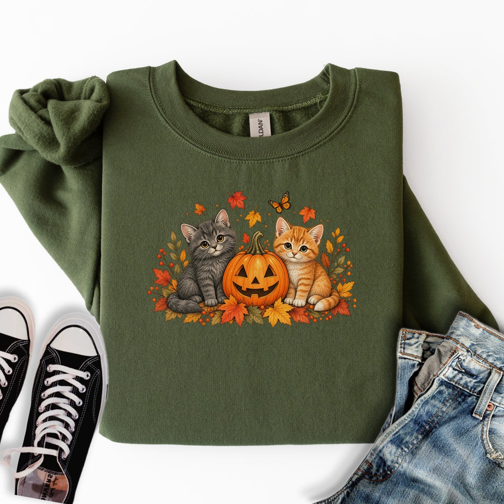 Cute Pumpkin Kittens Sweatshirt