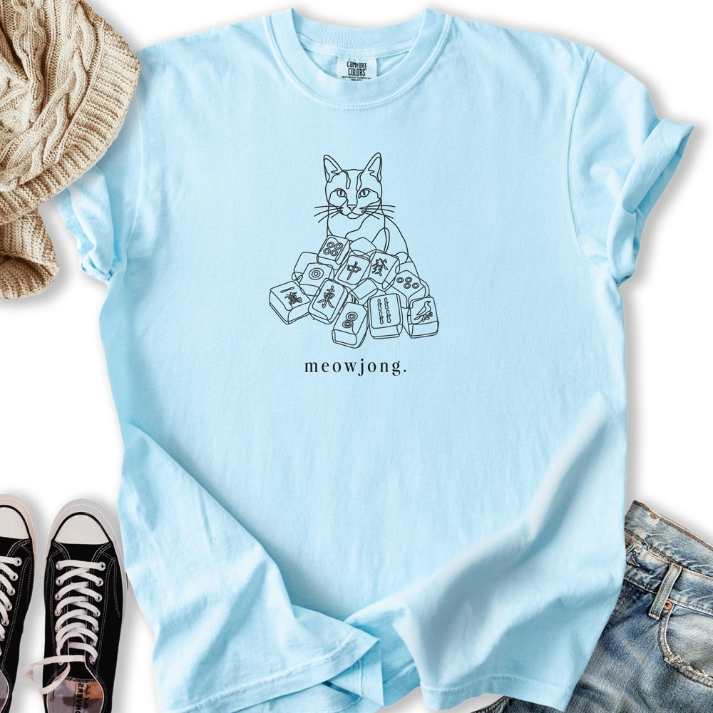 Meowjong Lineart T-Shirt