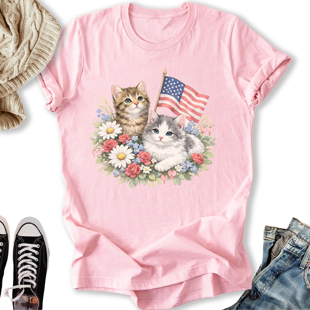 Vintage 4th July Kittens T-Shirt