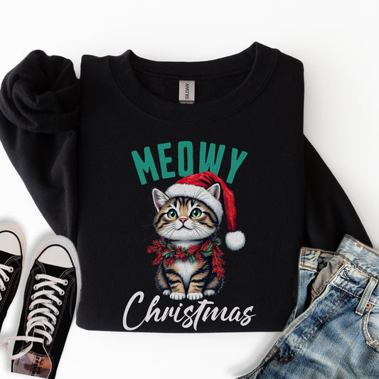 Meowy Christmas Kitten Sweatshirt
