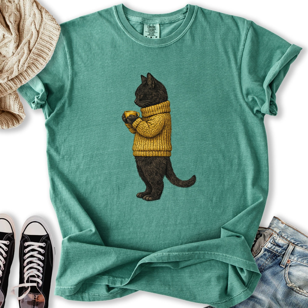 Cozy Black Cat T-Shirt