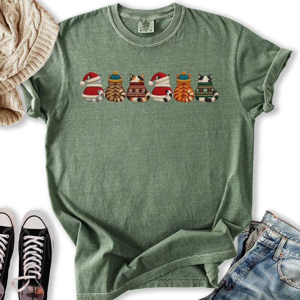 Christmas Sweater Cats Relaxed Tee