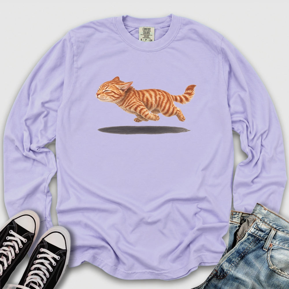 Orange Tabby Zoomies Long Sleeve Tee