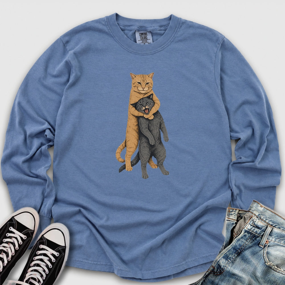 Cat Headlock Long Sleeve Tee