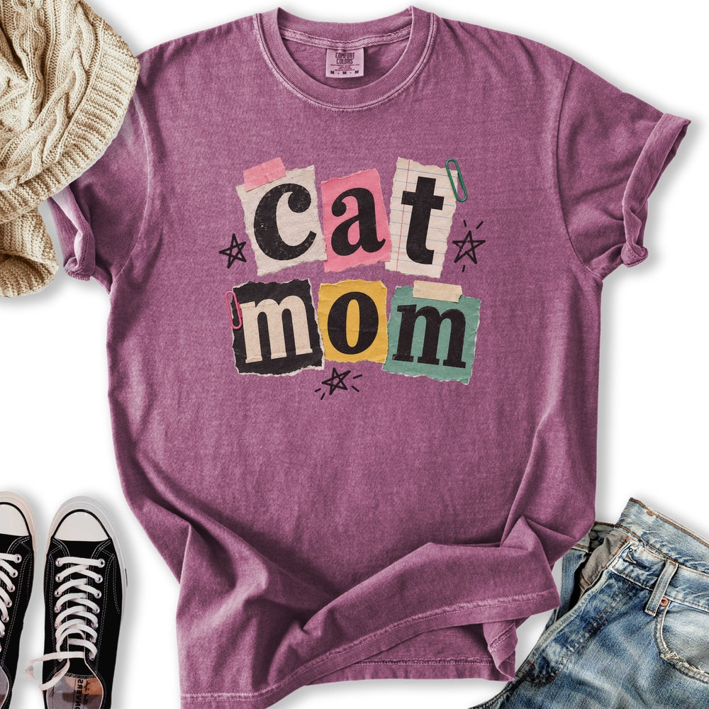 Scrapbook Cat Mom Relaxed Tee
