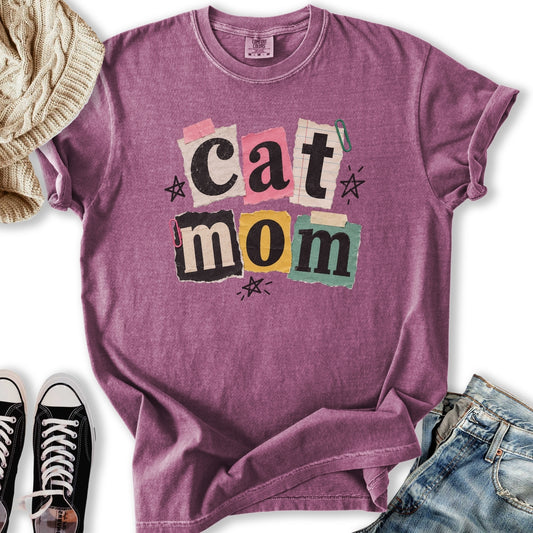 Scrapbook Cat Mom Relaxed Tee
