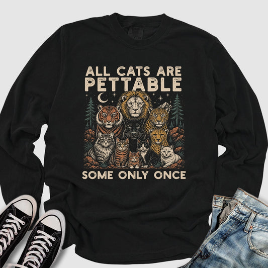 All Cats Are Pettable Long Sleeve Tee