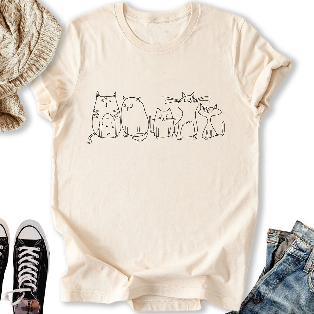 Vintage Cats Sketch Classic Tee