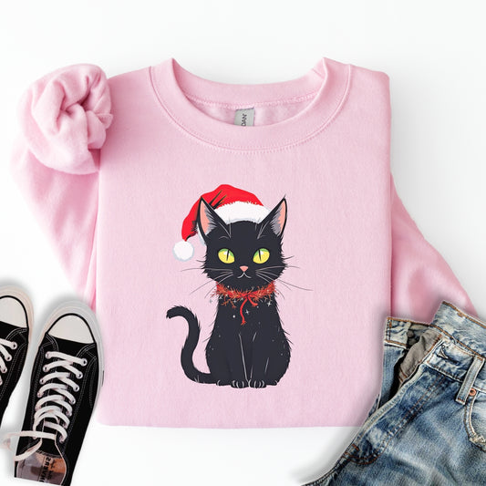 Black Cat Tinsel Sweatshirt