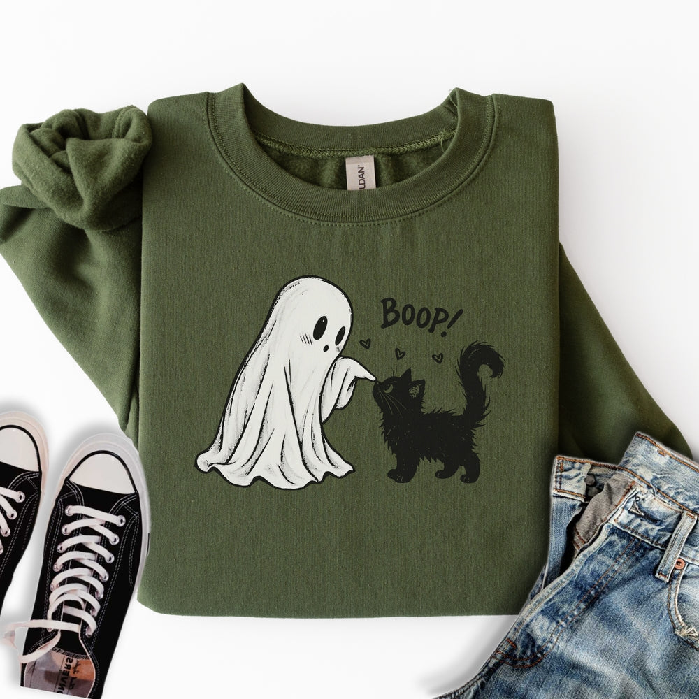 Boop Ghost and Cat Sweatshirt