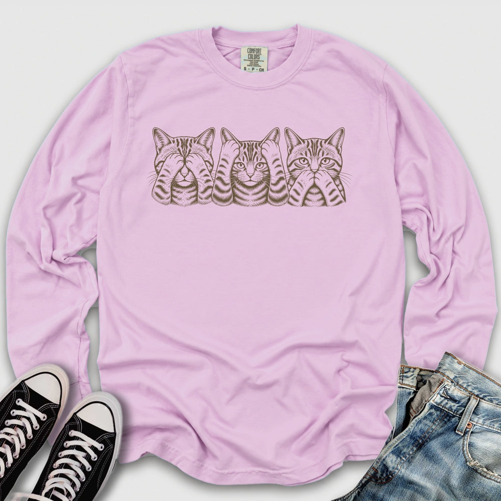 No Evil Cats Long Sleeve Tee