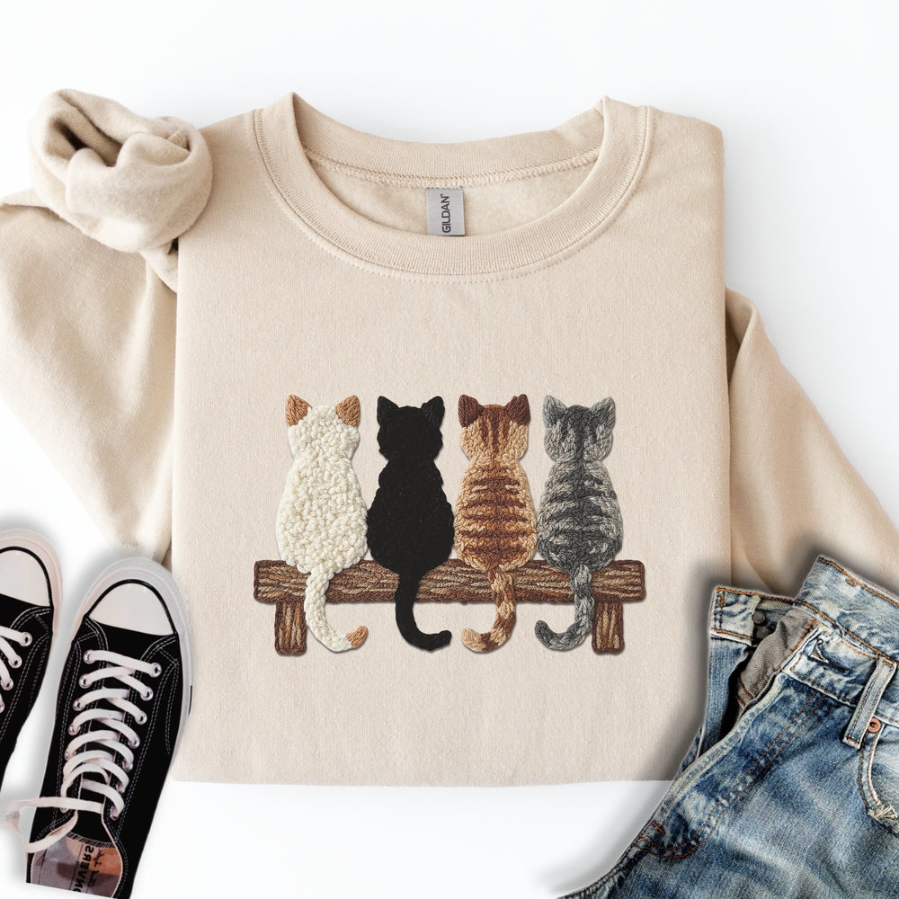 Four Cats Yarn Sweatshirt