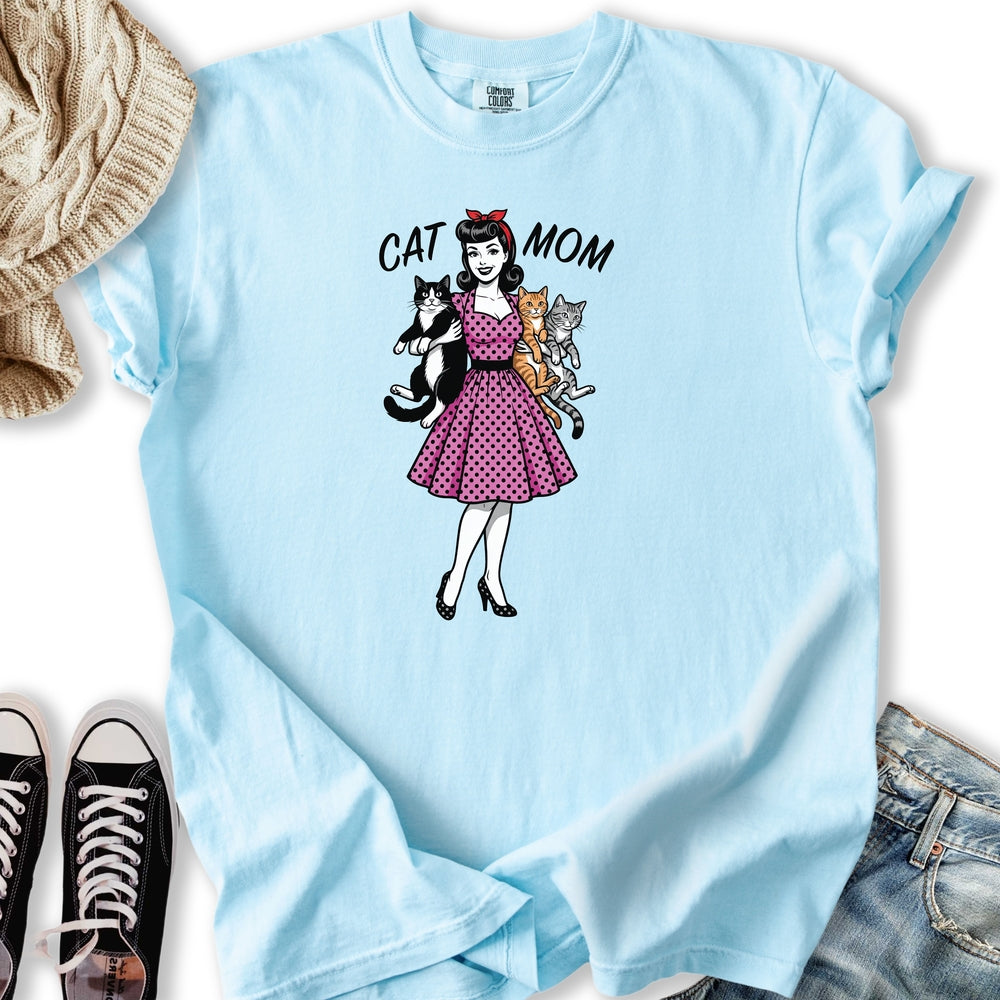 Retro Cat Mom T-Shirt