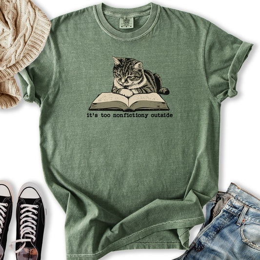 Too Nonfictiony Cat Relaxed Tee