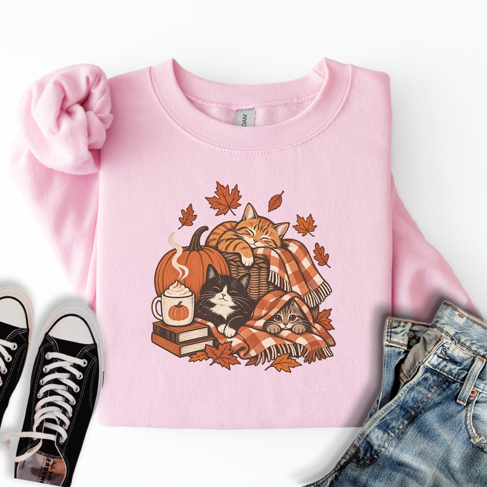Retro Fall Cats Sweatshirt