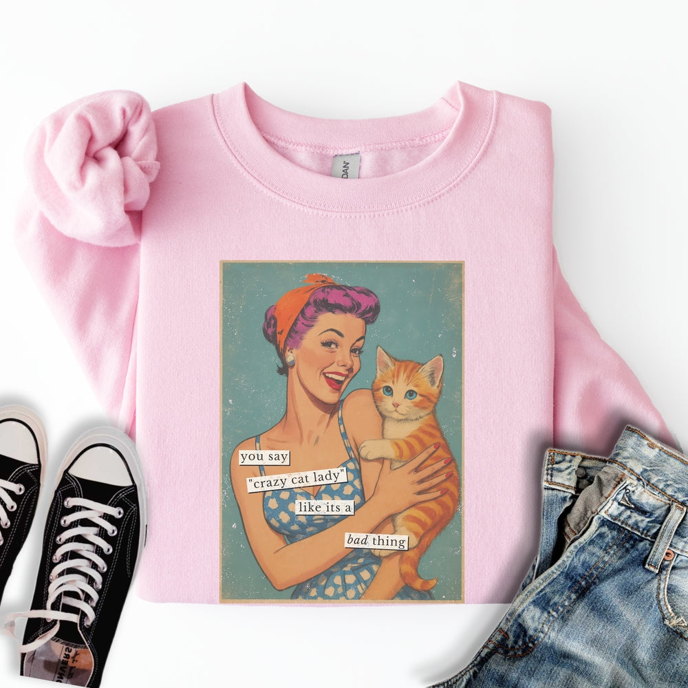 Retro Crazy Cat Lady Sweatshirt