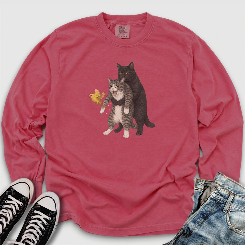 Cat Heimlich Maneuver II Long Sleeve Tee