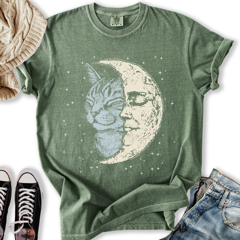 Celestial Cat Moon T-Shirt