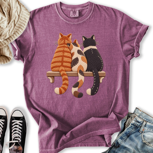 Printed Knit Cats Relaxed Tee