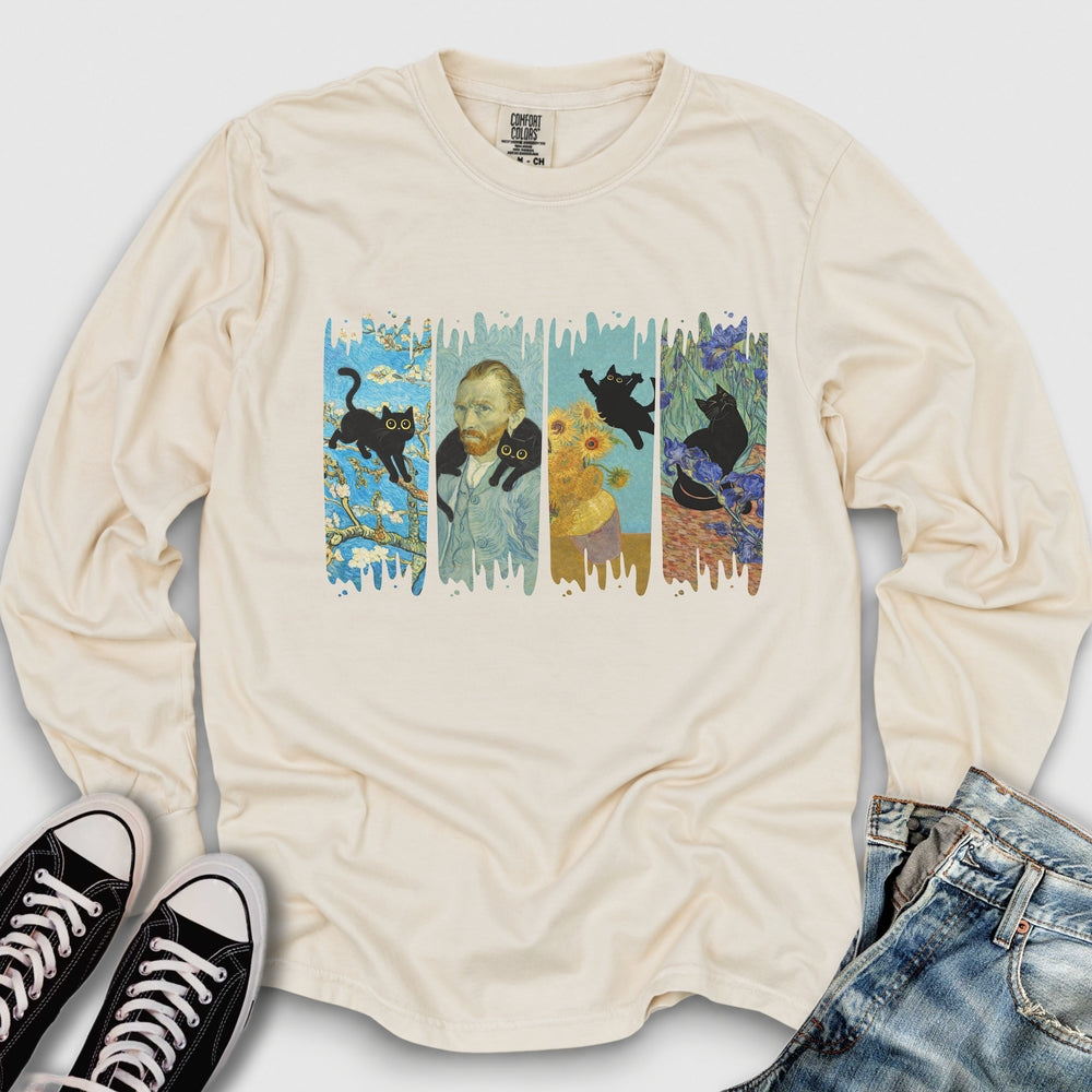 Van Goghs Cat Long Sleeve Tee