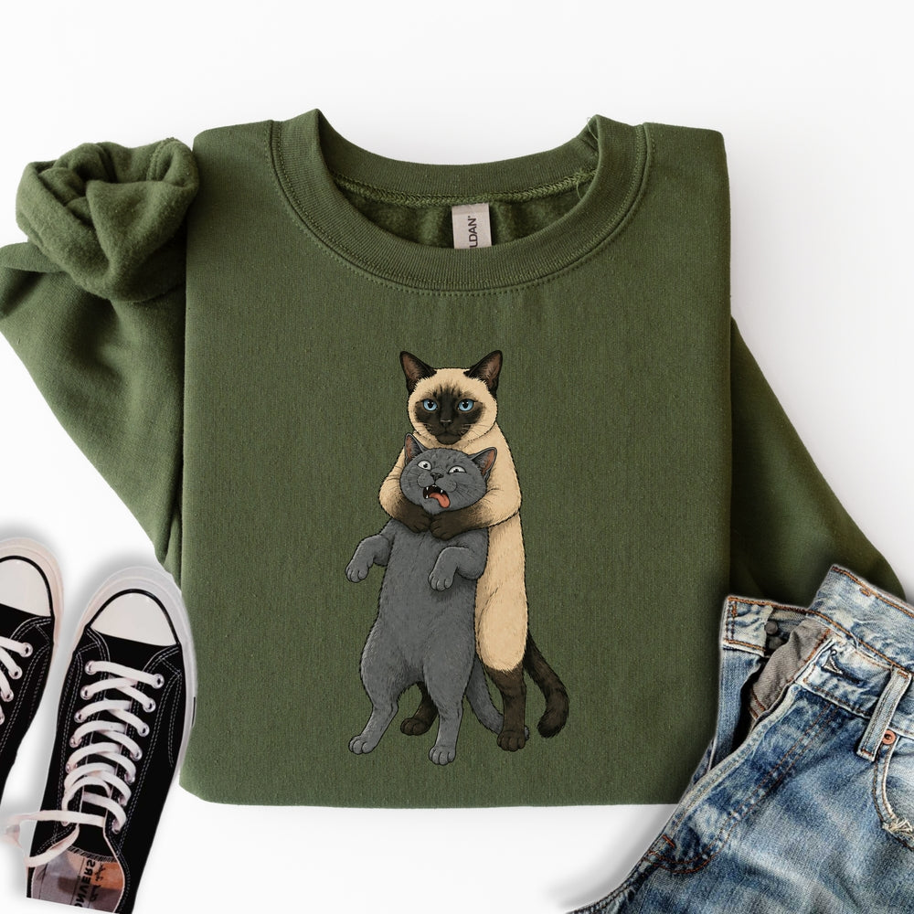 Siamese Cat Headlock Sweatshirt