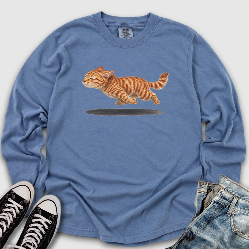 Orange Tabby Zoomies Long Sleeve Tee