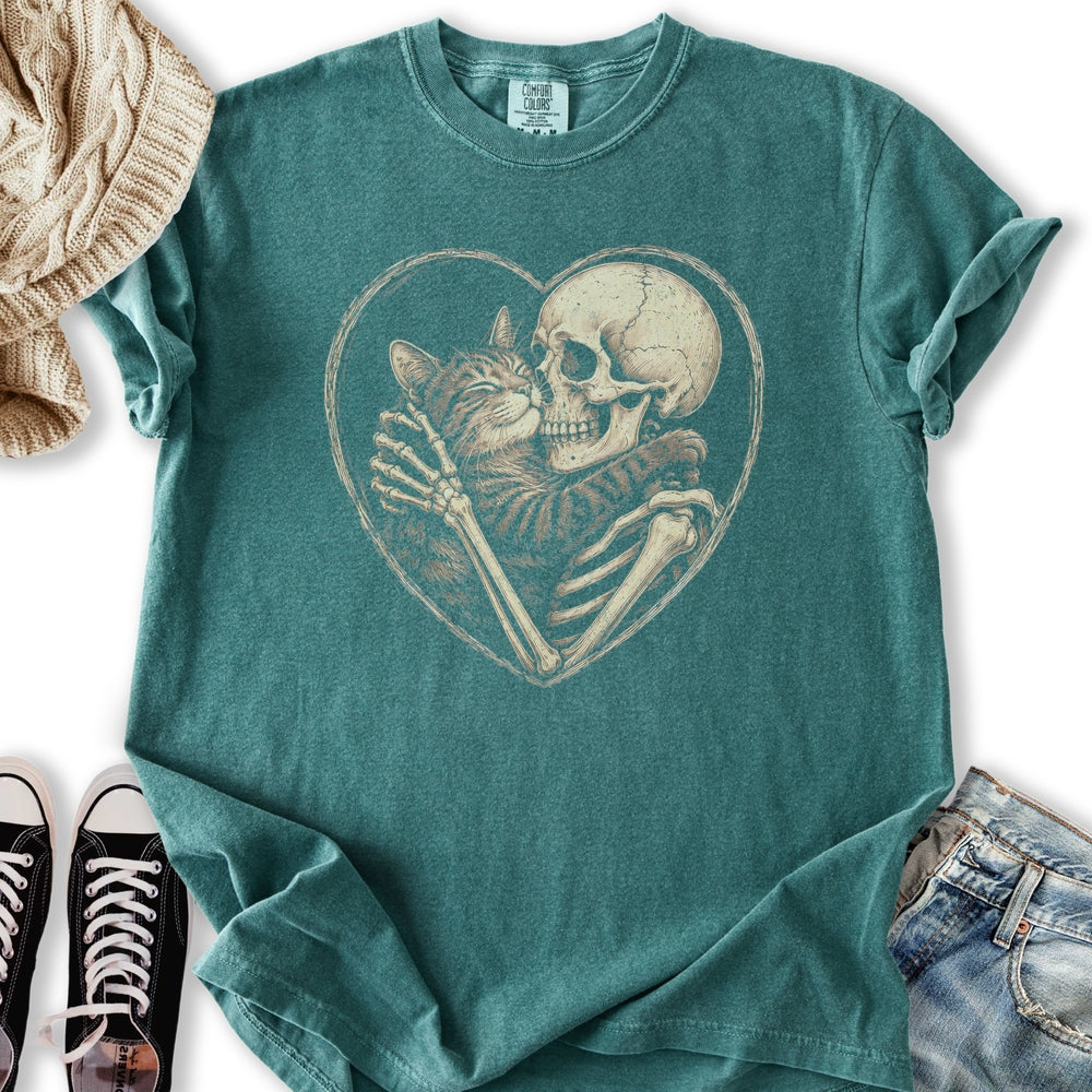 Skeleton Tabby Love T-Shirt