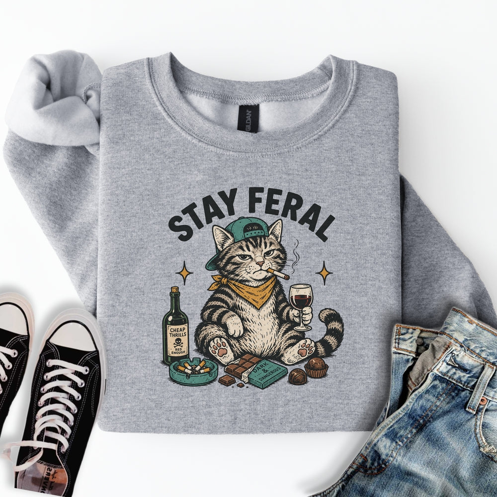 Stay Feral Cat Sweatshirt
