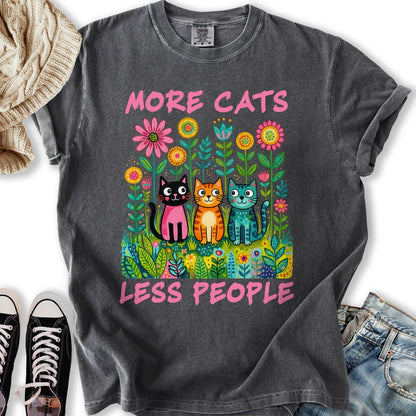 More Cats Folk Art Relaxed Tee