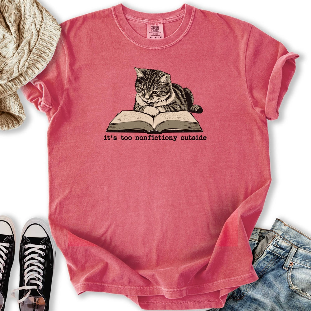 Too Nonfictiony Cat Relaxed Tee
