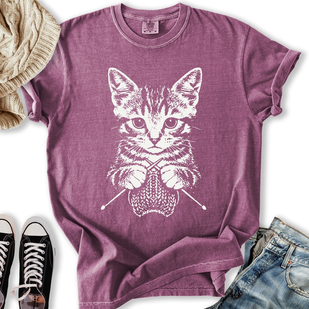 Knitting Cat T-Shirt