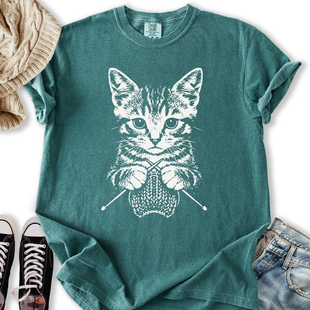 Knitting Cat T-Shirt
