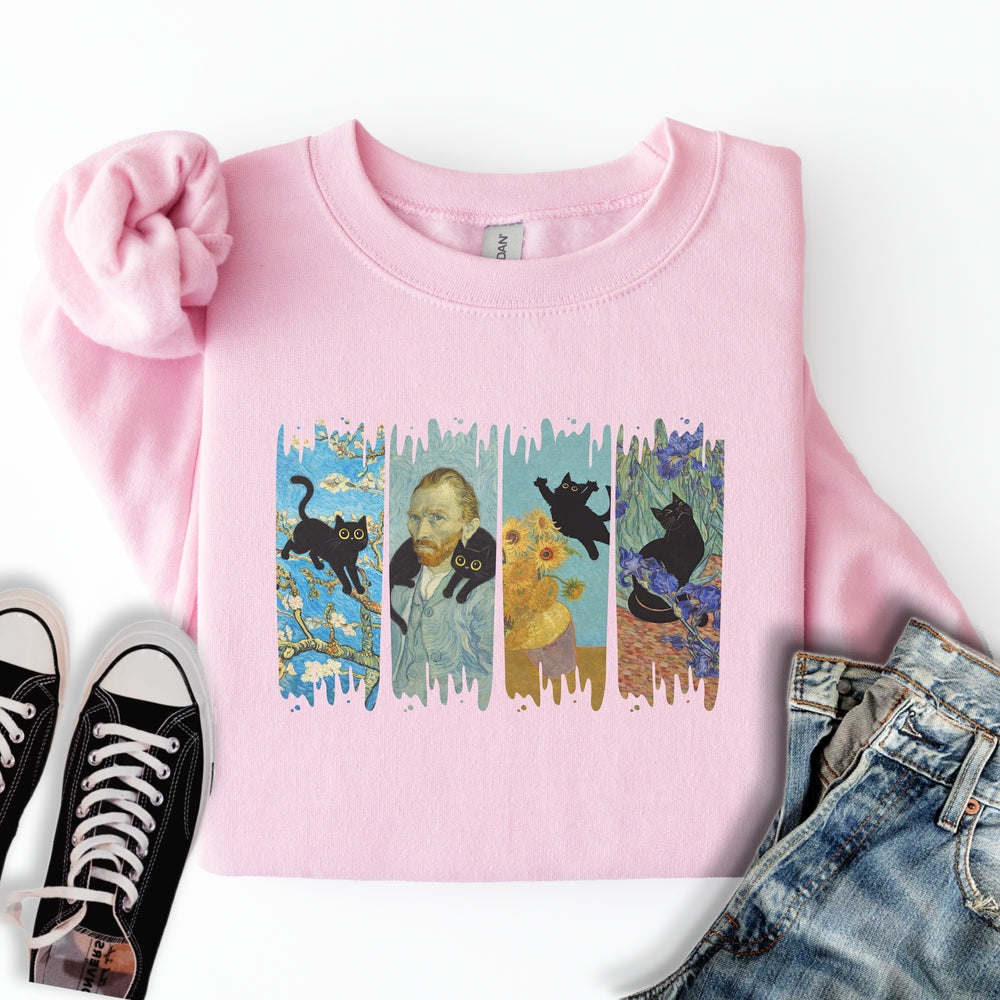 Van Goghs Cat Sweatshirt