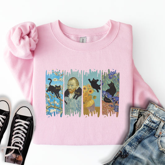 Van Goghs Cat Sweatshirt