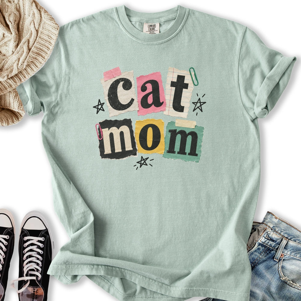 Scrapbook Cat Mom Relaxed Tee