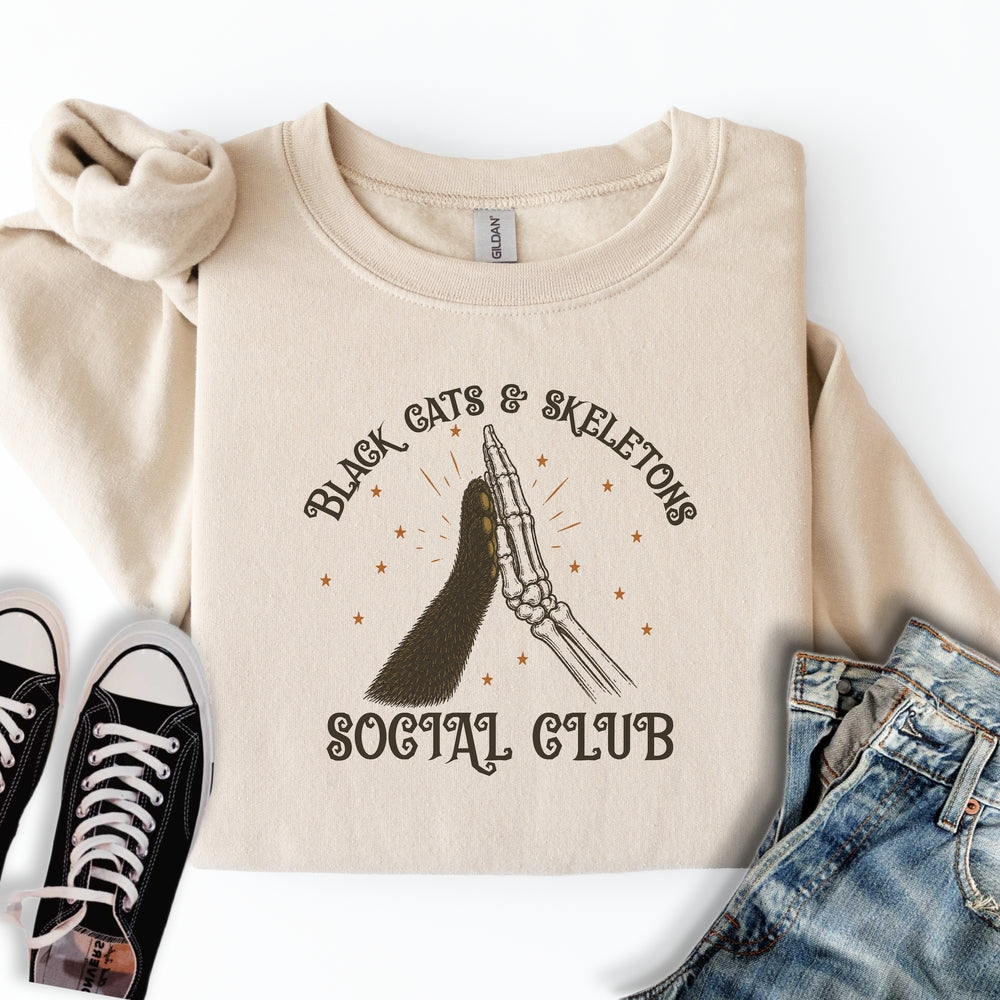 Black Cats & Skeletons Sweatshirt