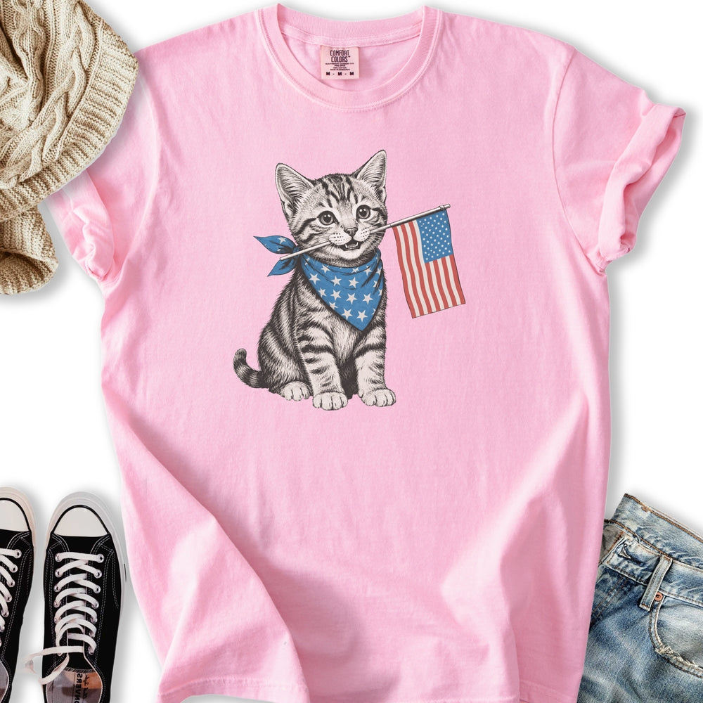Cute July 4th Tabby T-Shirt