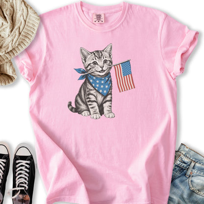 Cute July 4th Tabby T-Shirt