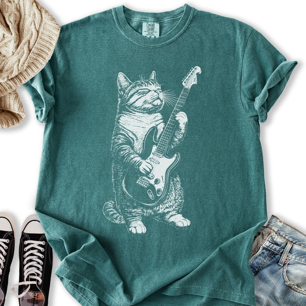 Electric Guitar Cat T-Shirt