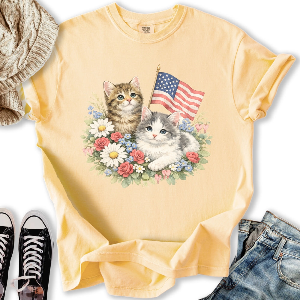 Vintage 4th July Kittens T-Shirt