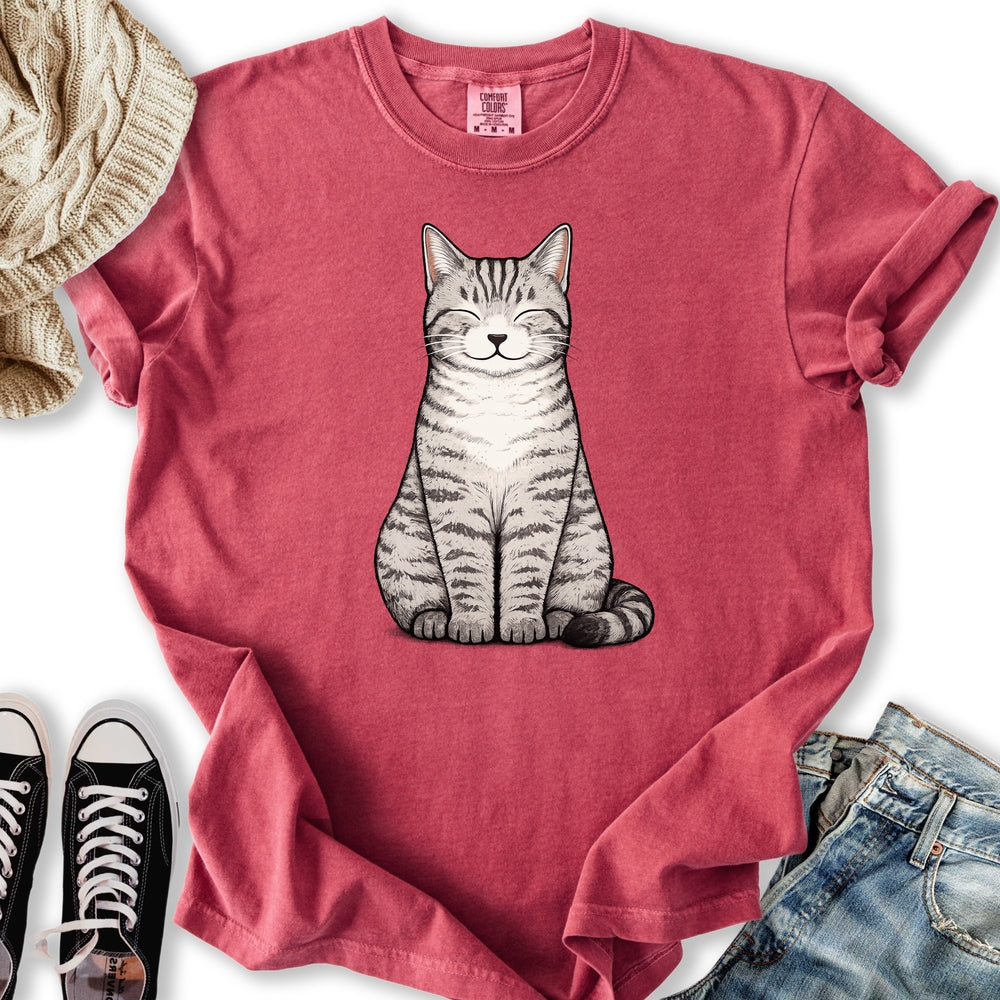 Smiling Tabby Cat T-Shirt