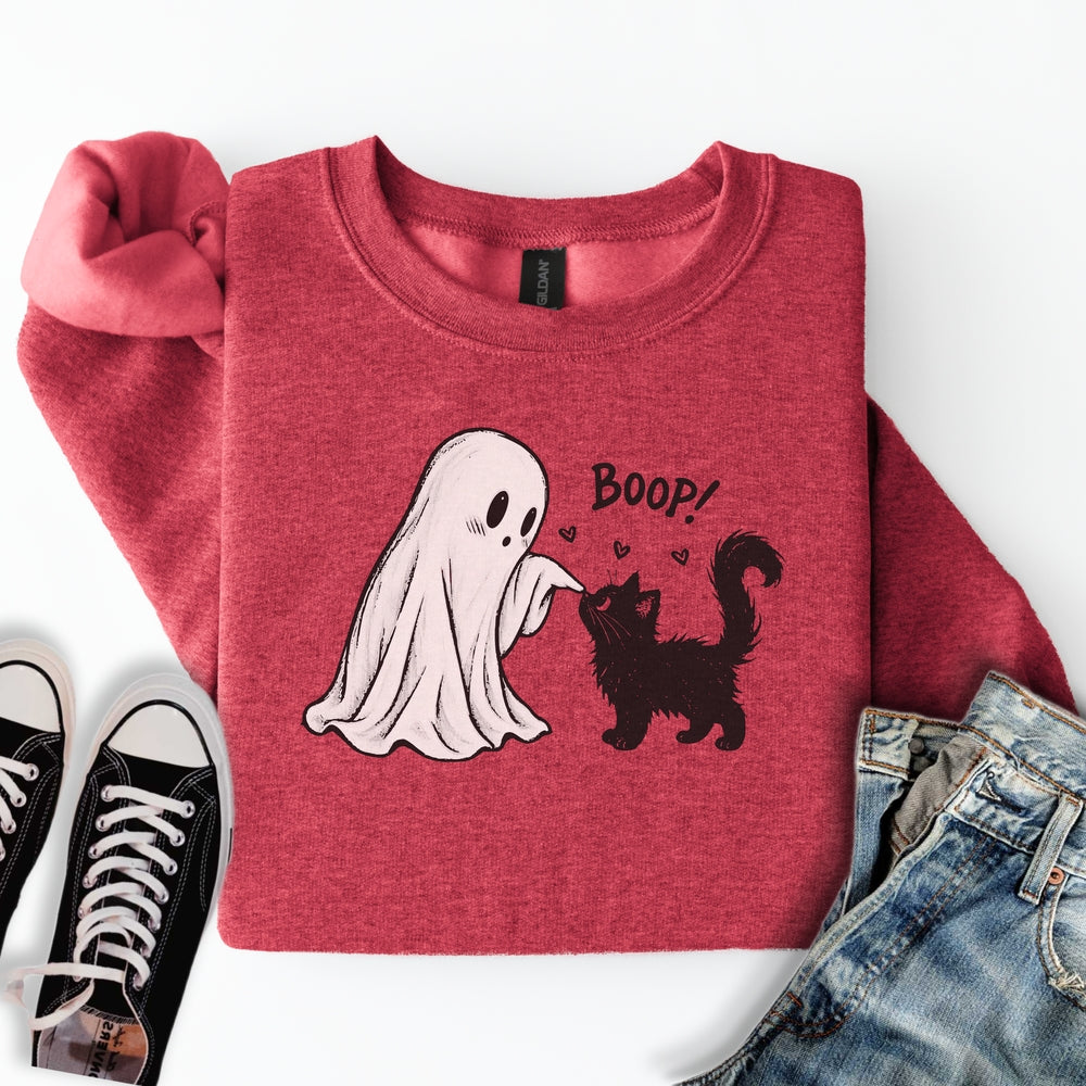 Boop Ghost and Cat Sweatshirt