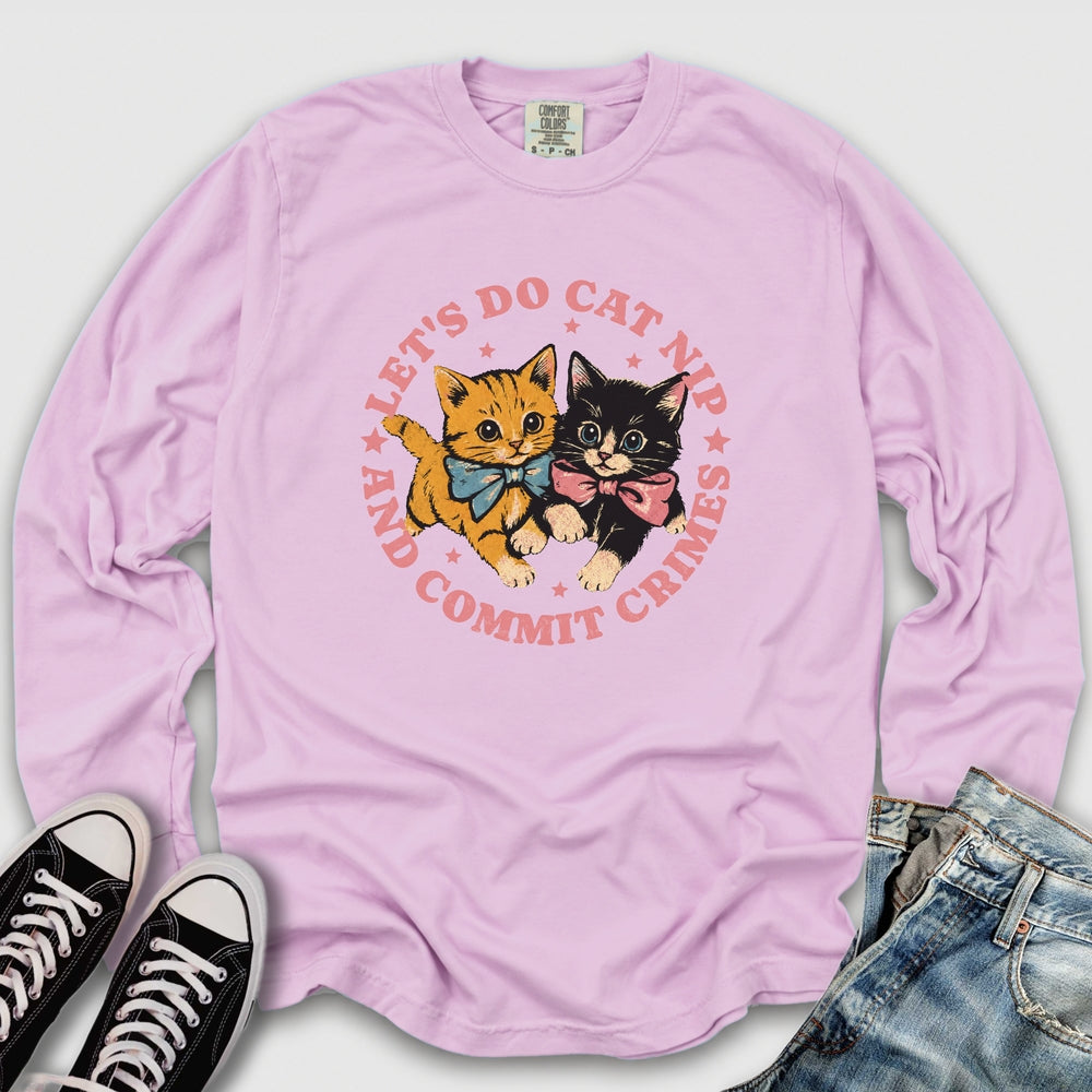 Cat Nip Crimes Long Sleeve Tee