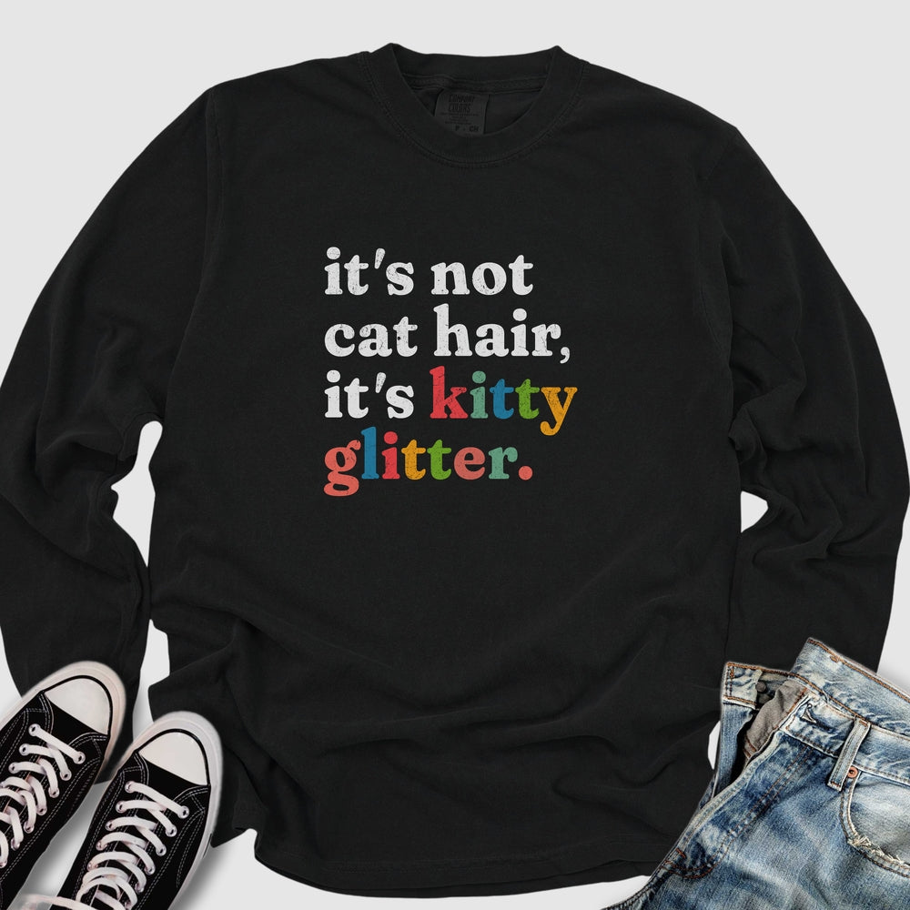 Kitty Glitter Long Sleeve Tee