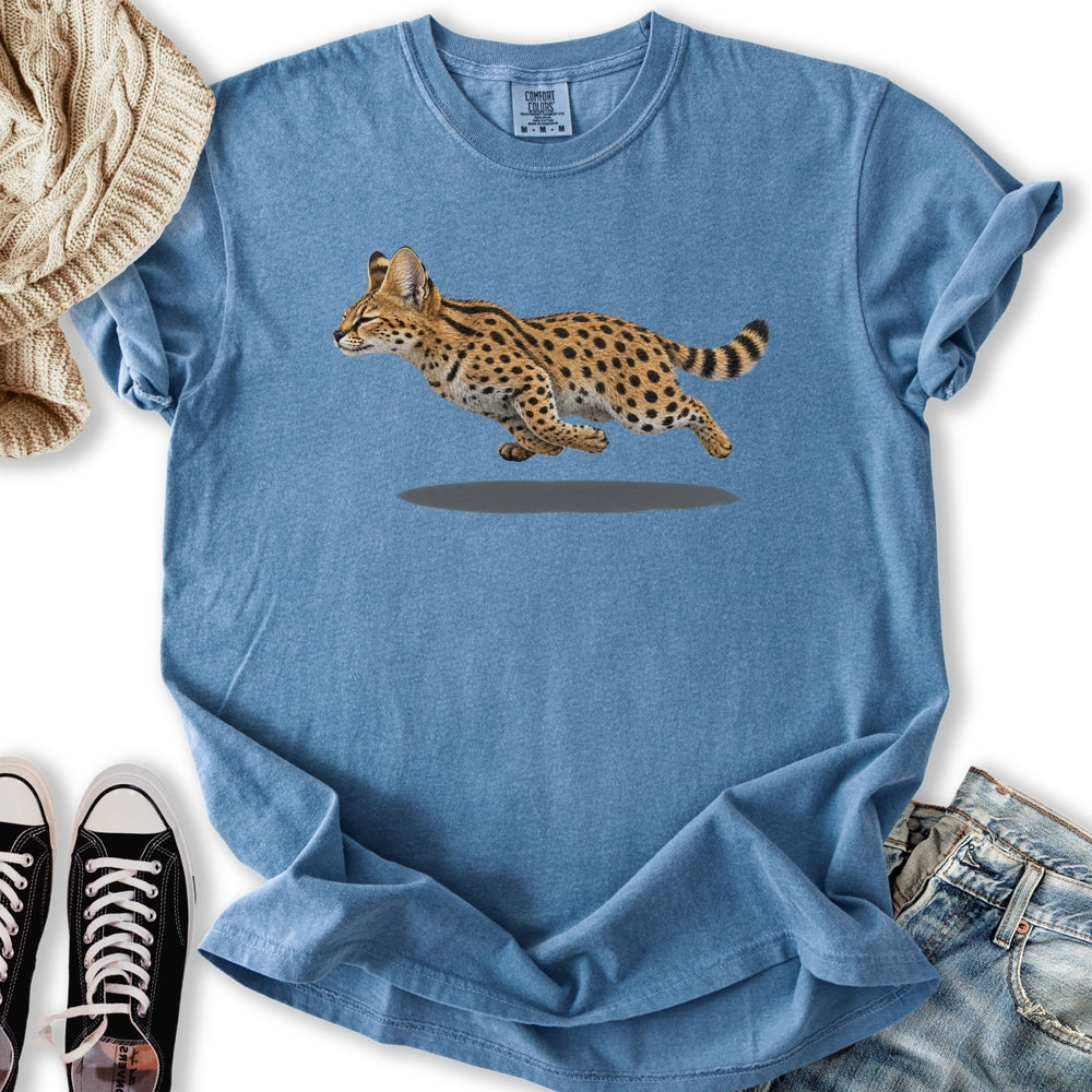 Serval Cat Zoomies Relaxed Tee