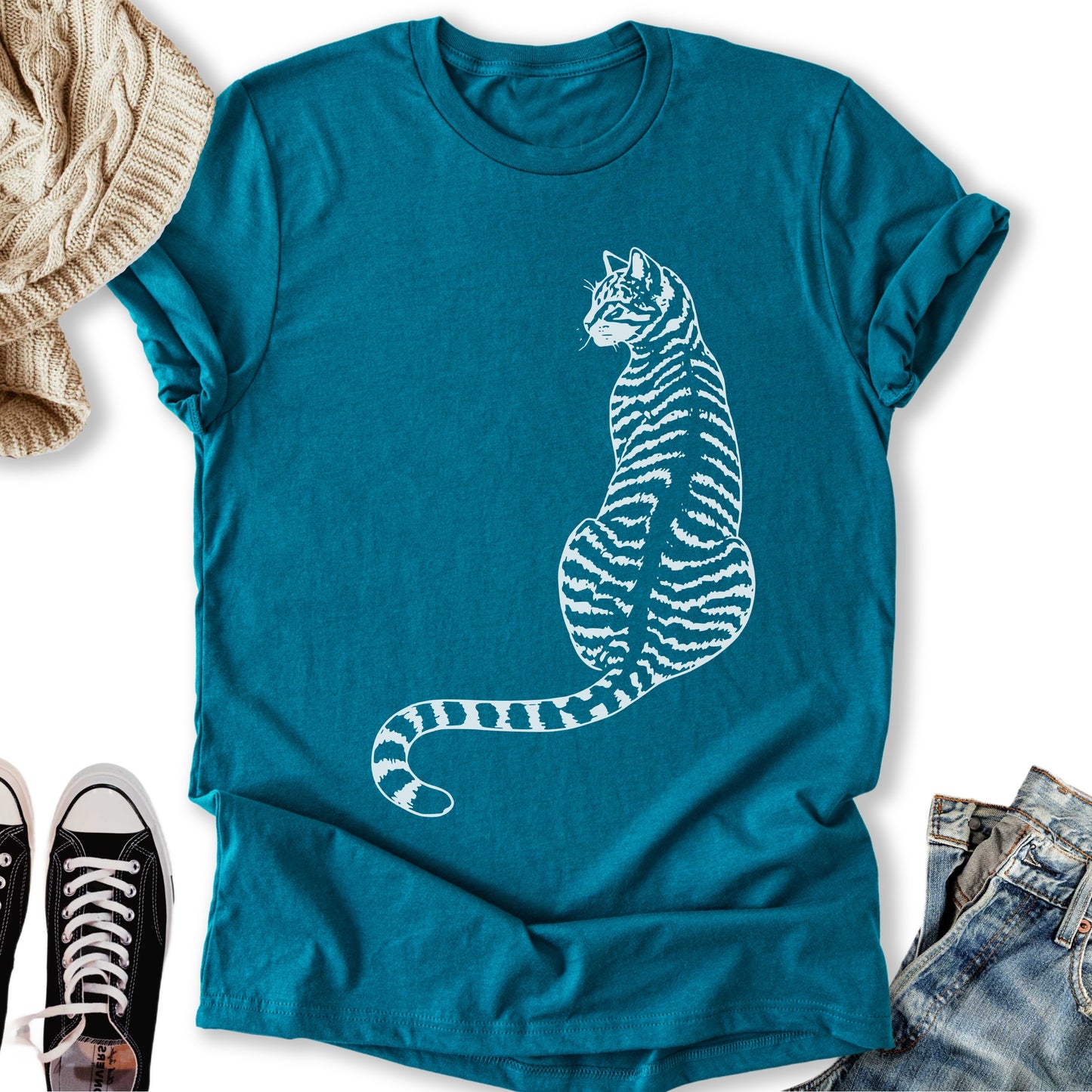 Minimal Tabby Cat T-Shirt